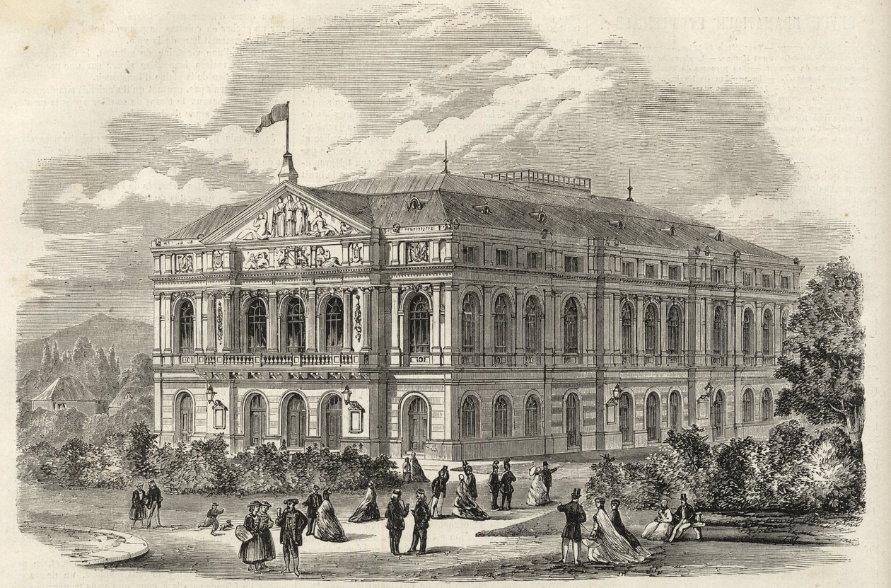 Baden Baden (Baden-Baden), Tyskland - Baden-teatret - 1867 af Unknown artist
