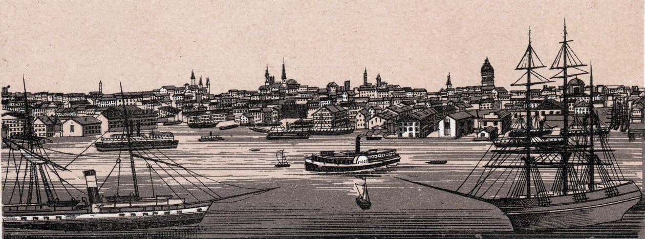 Baltimore, USA: Overblik. i "The World Illustrates 168 Views" Udateret (slutningen af 1800-tallet) af Unknown artist