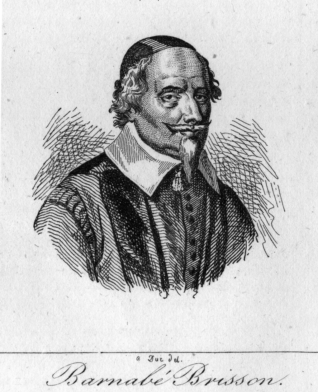 Barnabé Brisson, fransk magistrat 1530-1591 af Unknown artist