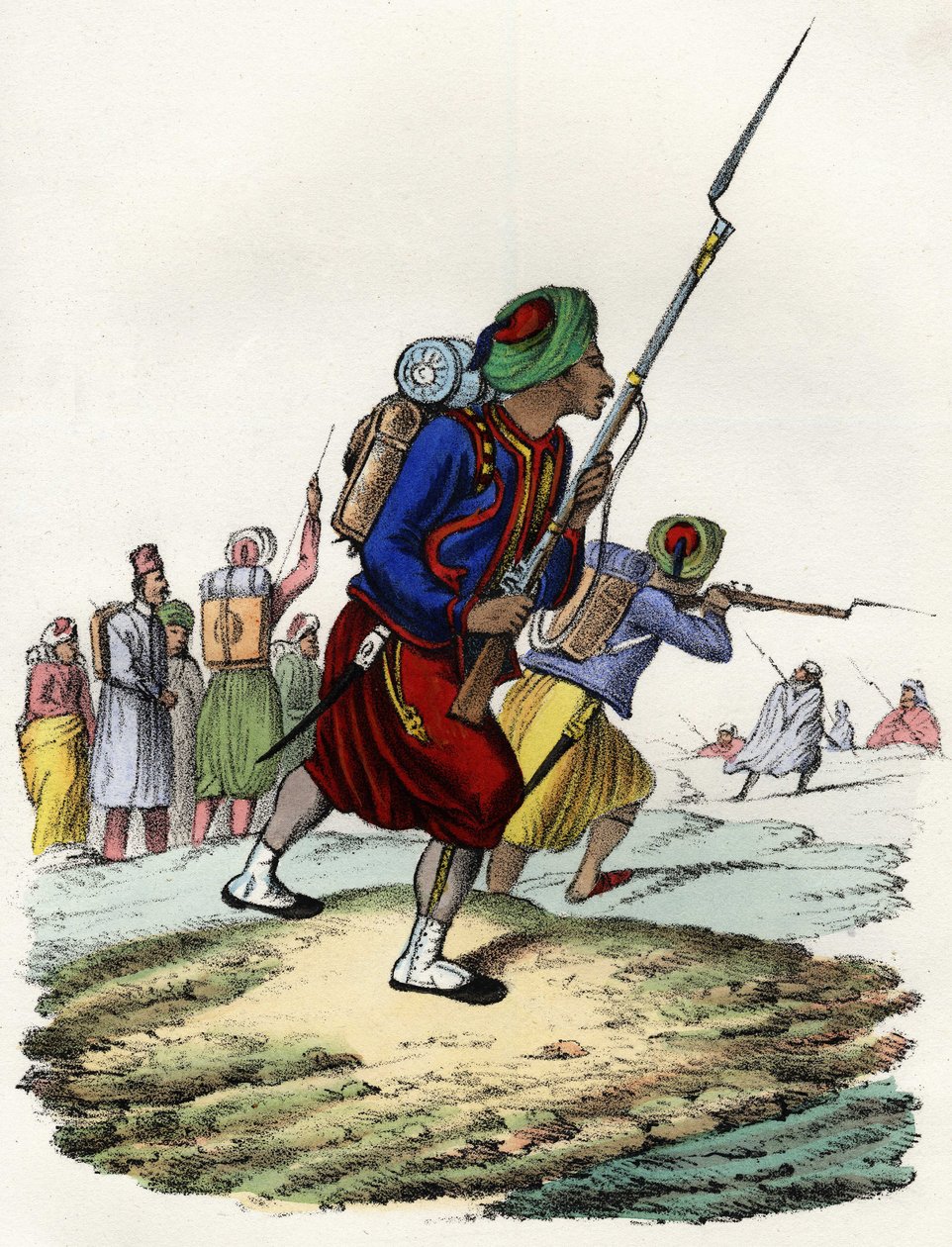 Bataljon af Zouaves fra den franske hær af Afrika, sammensat af indfødte og dannet af general Clausel i 1830 til ekspeditionen af Atlas til Algeriet. I "" Storia d