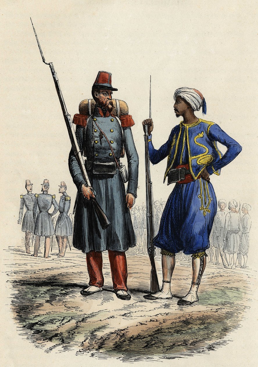 Bataljon af Fremmedlegionen, dannet og sendt til Algeriet i 1831; Bataljon af indfødte Tirailleurs, dannet og sendt til Algeriet i 1841, I "" L