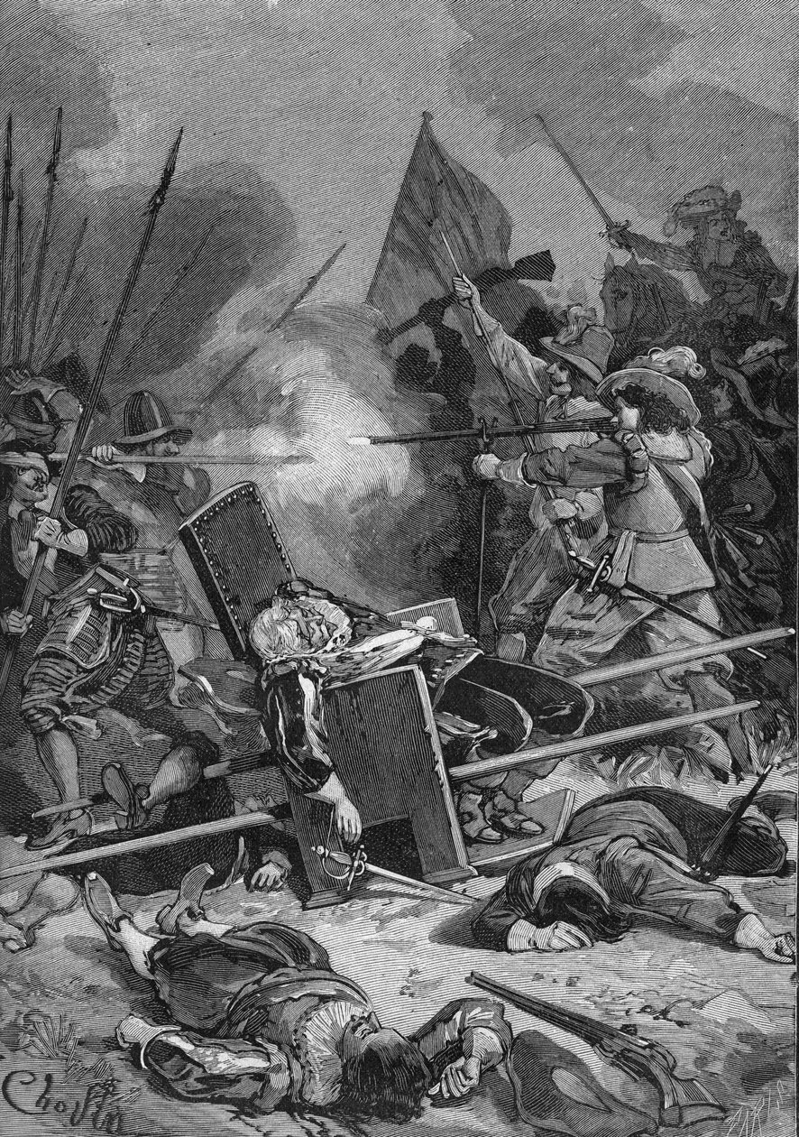 Slaget ved Rocroy (Rocroi) af Unknown artist