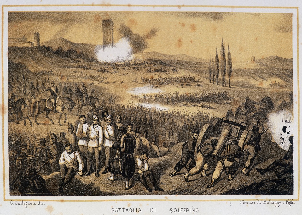 Slaget ved Solferino af Unknown artist