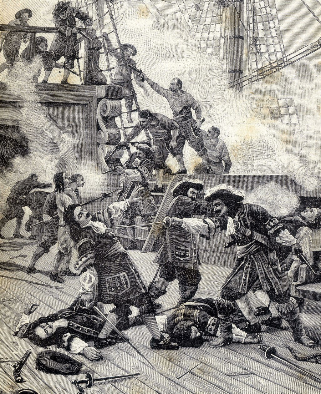 Kamp på en båd - Jean Bart. af Unknown artist