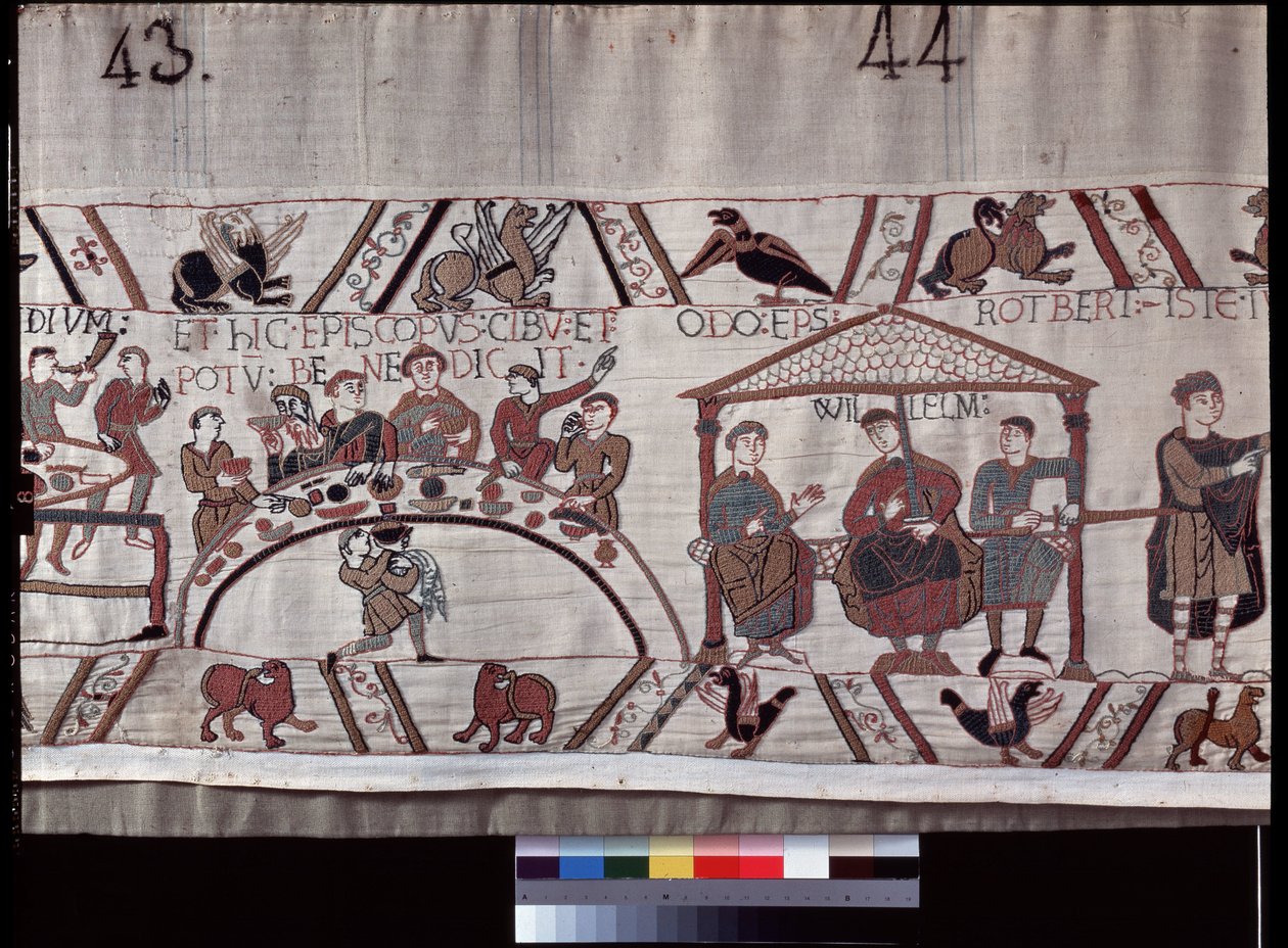 Bayeux-tapet, kendt som Broderi af Dronning Mathilde af Unknown artist