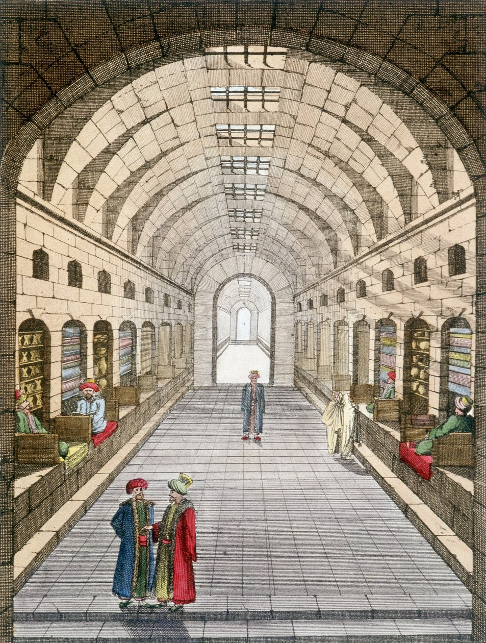 Bazar (souk) i Tunis, Tunesien. af Unknown artist