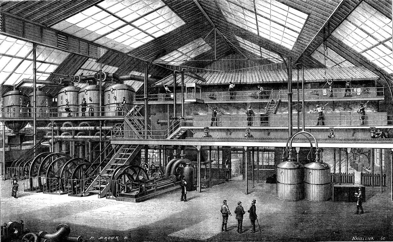 Roesukkerfabrik (gravering) af Unknown Artist