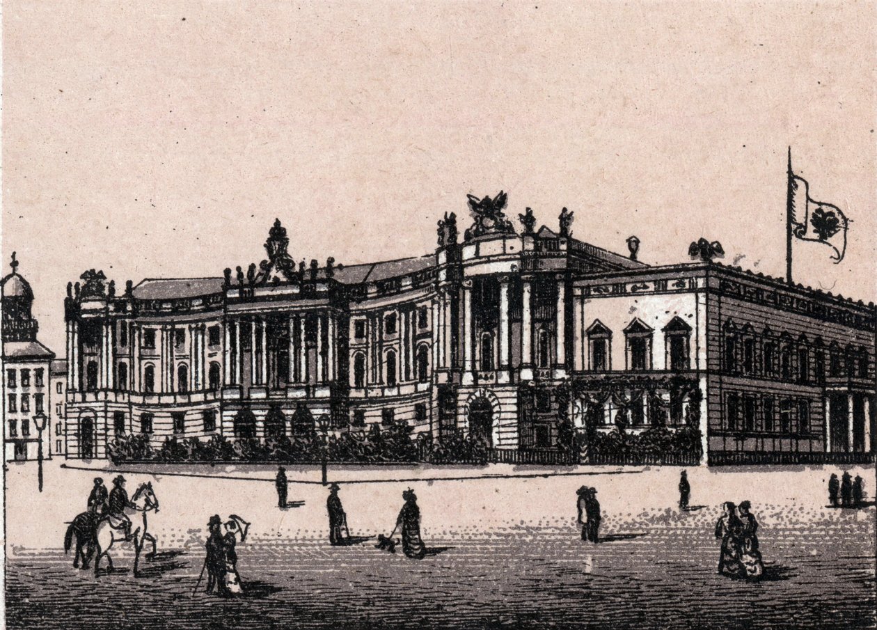 Berlin, Tyskland: udsigt over kejserpaladset Kejserens slot). i "" Verden illustrerer 168 visninger"" Udateret (slutningen af det 19. århundrede) af Unknown artist