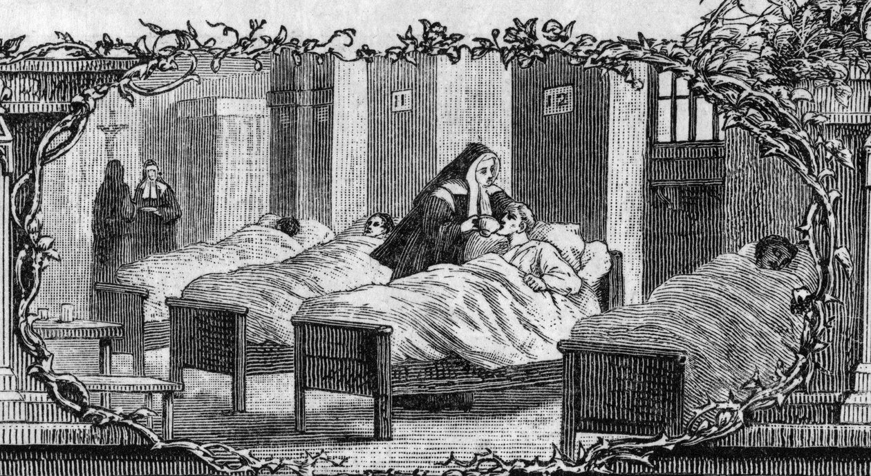 Bernadette Soubirous (1844-1879) i kjole som en nonne, der tager sig af de syge. af Unknown artist