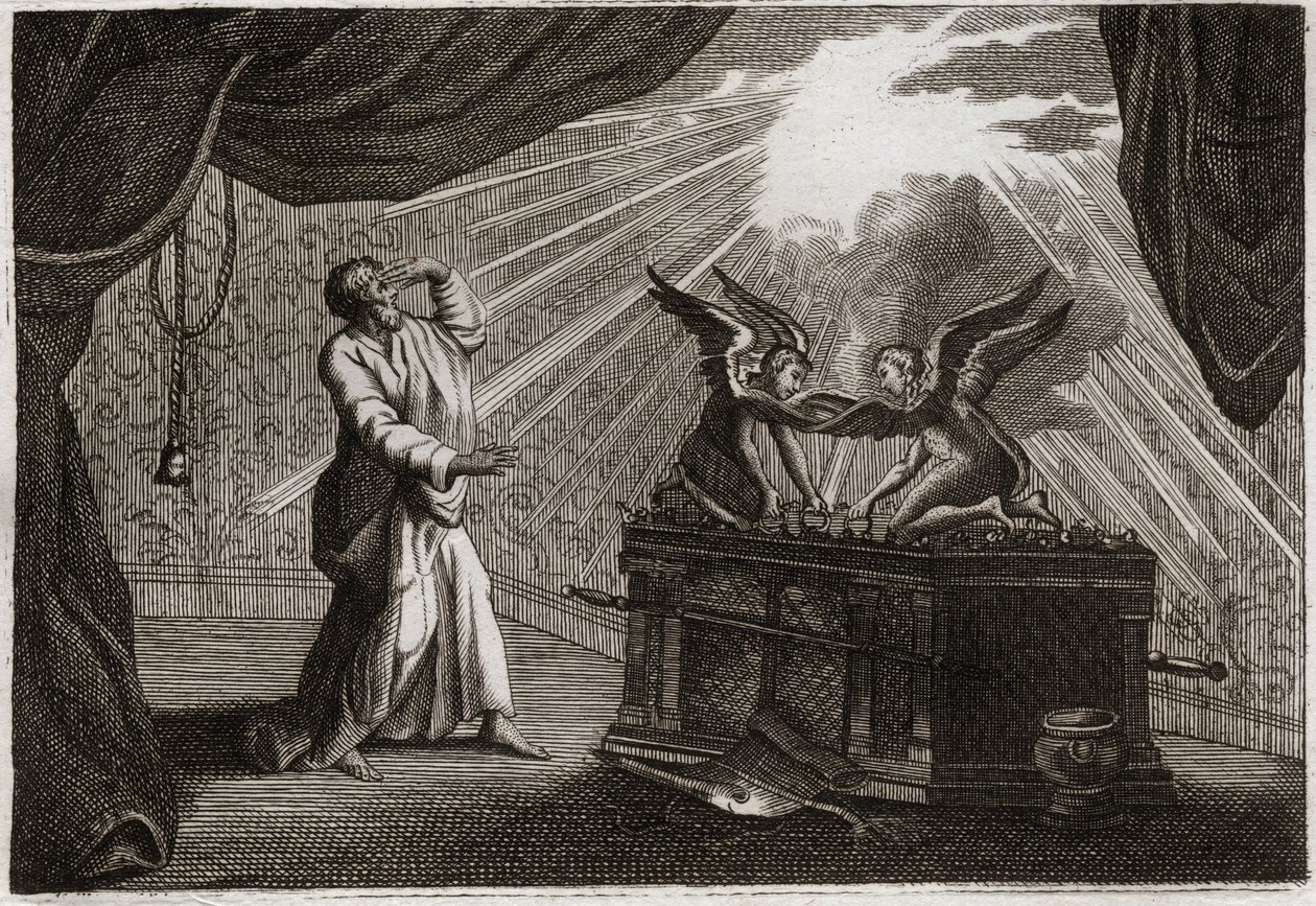 Bible of Royaumont, Det Gamle Testamente: Pagtens Ark. Figur af Arken. Illustration fra 1811. af Unknown artist