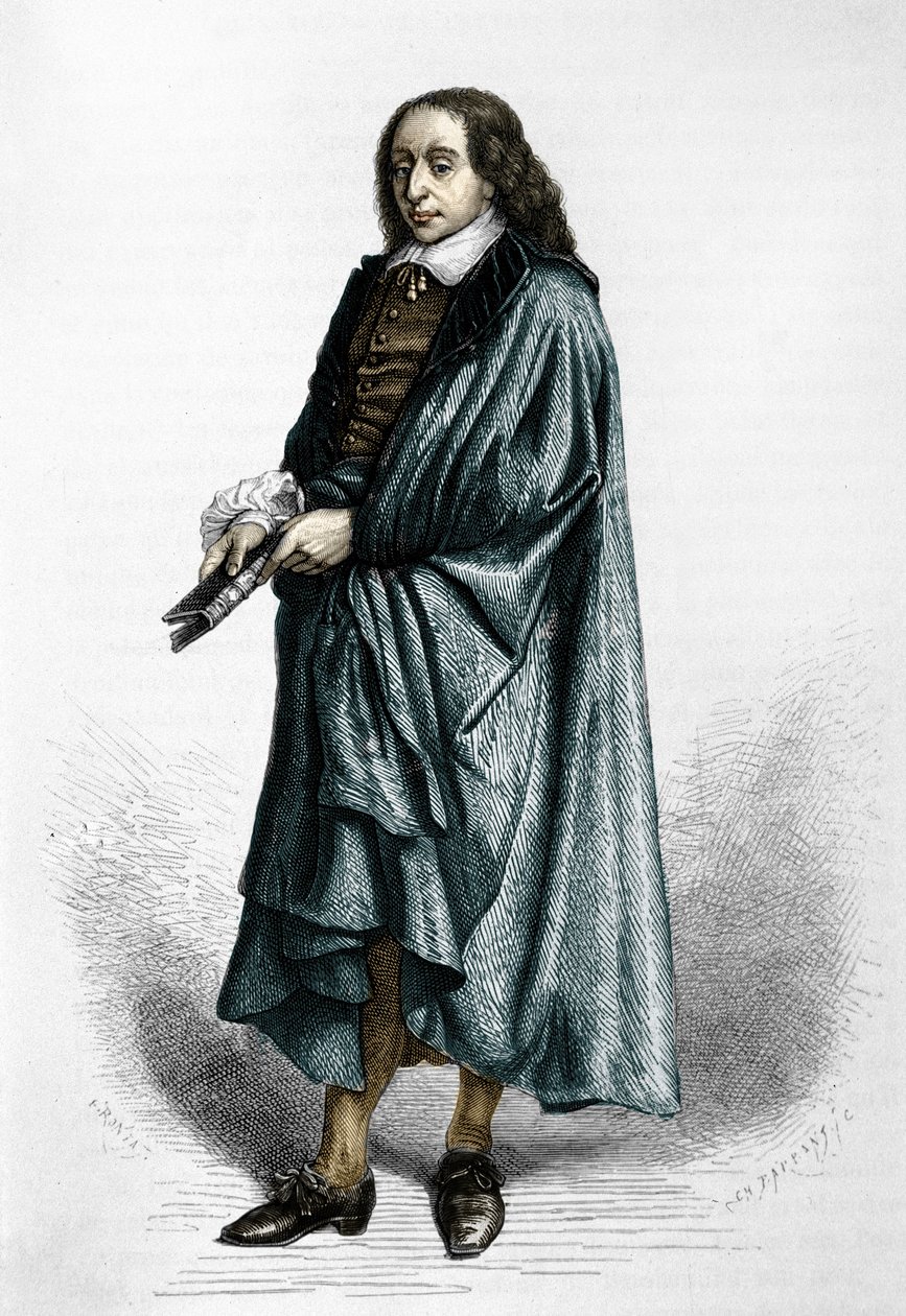 Blaise Pascal (1623-1662), fransk matematiker, fysiker og forfatter. af Unknown artist