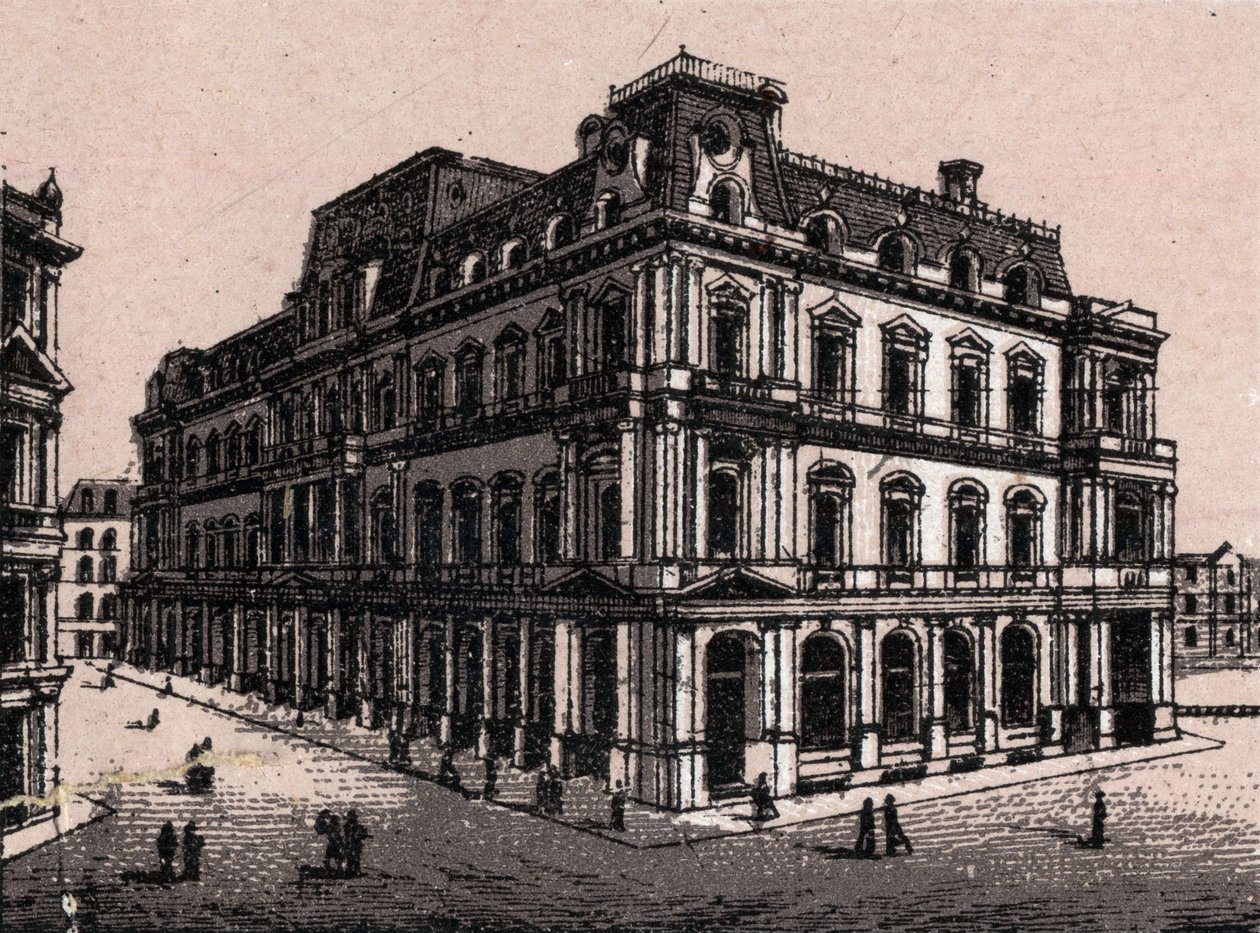 Boston, USA: postkontorudsigt. i "" Verden illustrerer 168 visninger"" Udateret (slutningen af det 19. århundrede) af Unknown artist