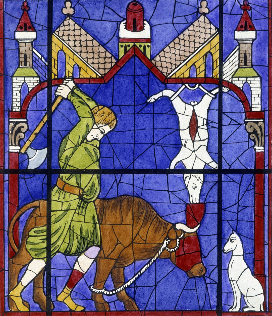 Boucher, Glasmaleri fra middelalderen. i "Historien om maleri på glas"" af Unknown artist
