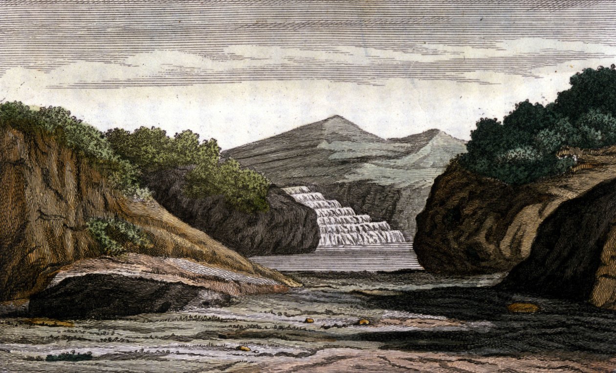 Brasilien, flod og land rig på gyldne pepiter. 1800-tals gravering) /Leemage af Unknown artist