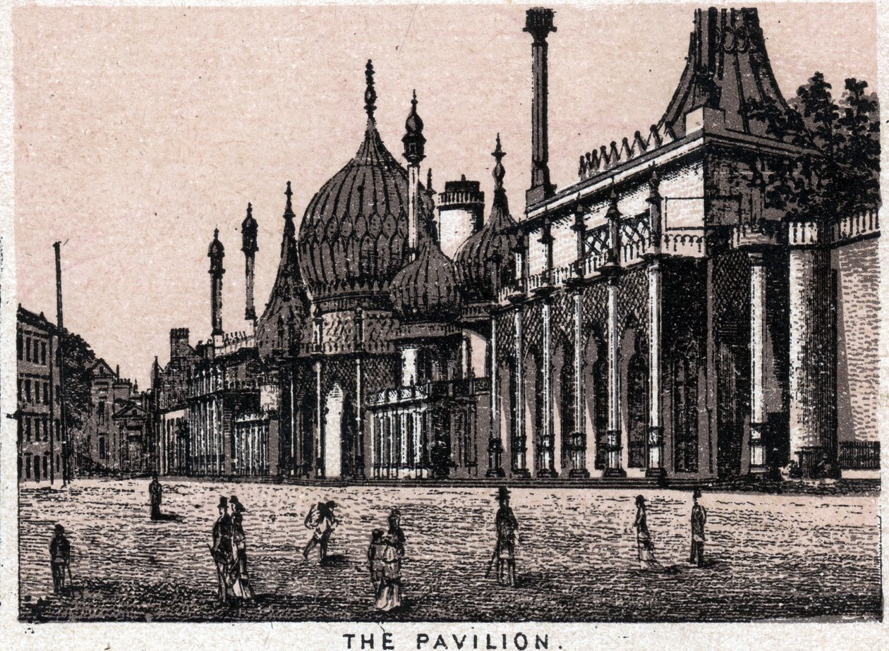 Brighton, England: udsigt over pavillonen. i "" Verden illustrerer 168 visninger"" Udateret (slutningen af det 19. århundrede) af Unknown artist
