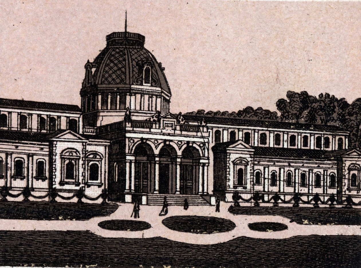 Budapest, Ungarn: udsigt over de termiske bade på Isle Margaret (Isle Margareth). i "" Verden illustrerer 168 visninger"" Udateret (slutningen af 1800-tallet) af Unknown artist
