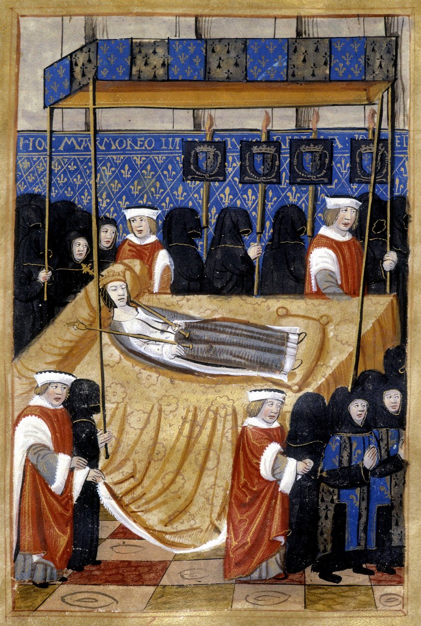 Begravelse af Anne de Bretagne (1514) - Miniature af Unknown artist