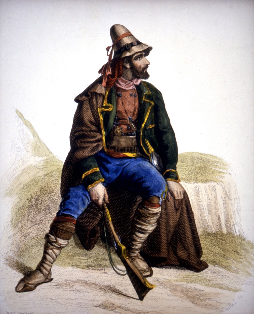 Calabrian Brigand - gravering af Unknown artist