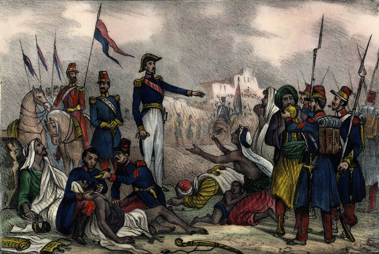 Lejr af arabiske fanger fra den franske hær i Afrika, Algeriet af Unknown artist