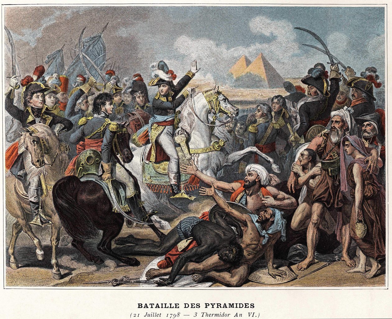 Kampagne (Ekspedition) af Egypten (1798-1801): Slaget ved pyramiderne, 21. juli af Unknown artist
