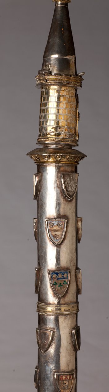 Kandelaber (?), sølvsmedning, detalje af Unknown artist