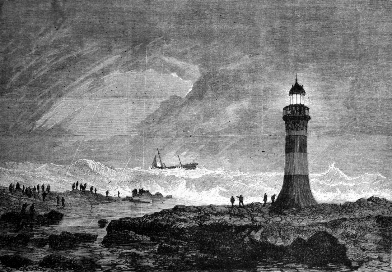 Cape of Good Esperance, Table Bay fyrtårn. af Unknown artist