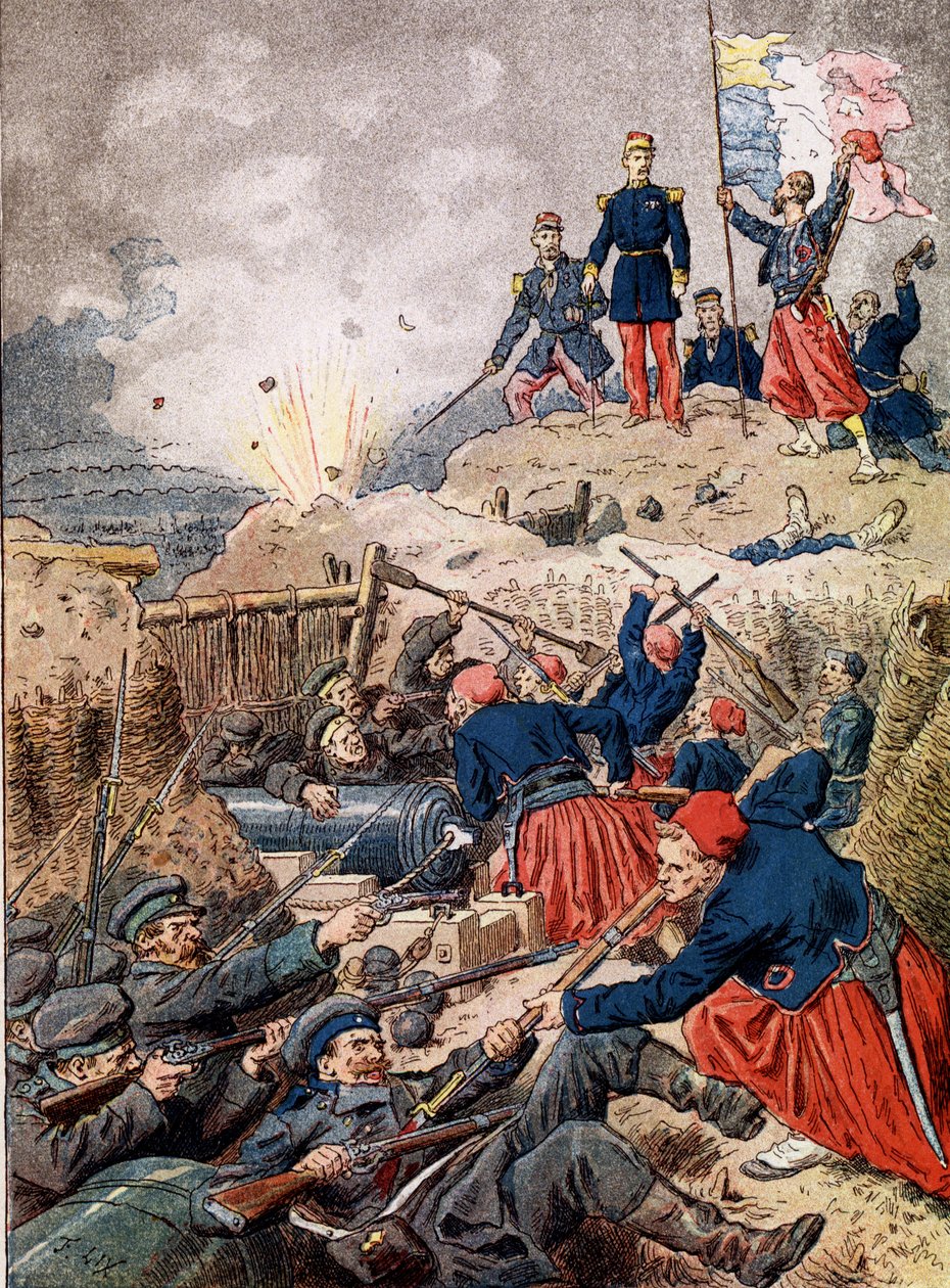 Tilfangetagelse af Malakoff af delingen af Mac Mahon den 8. september af Unknown artist