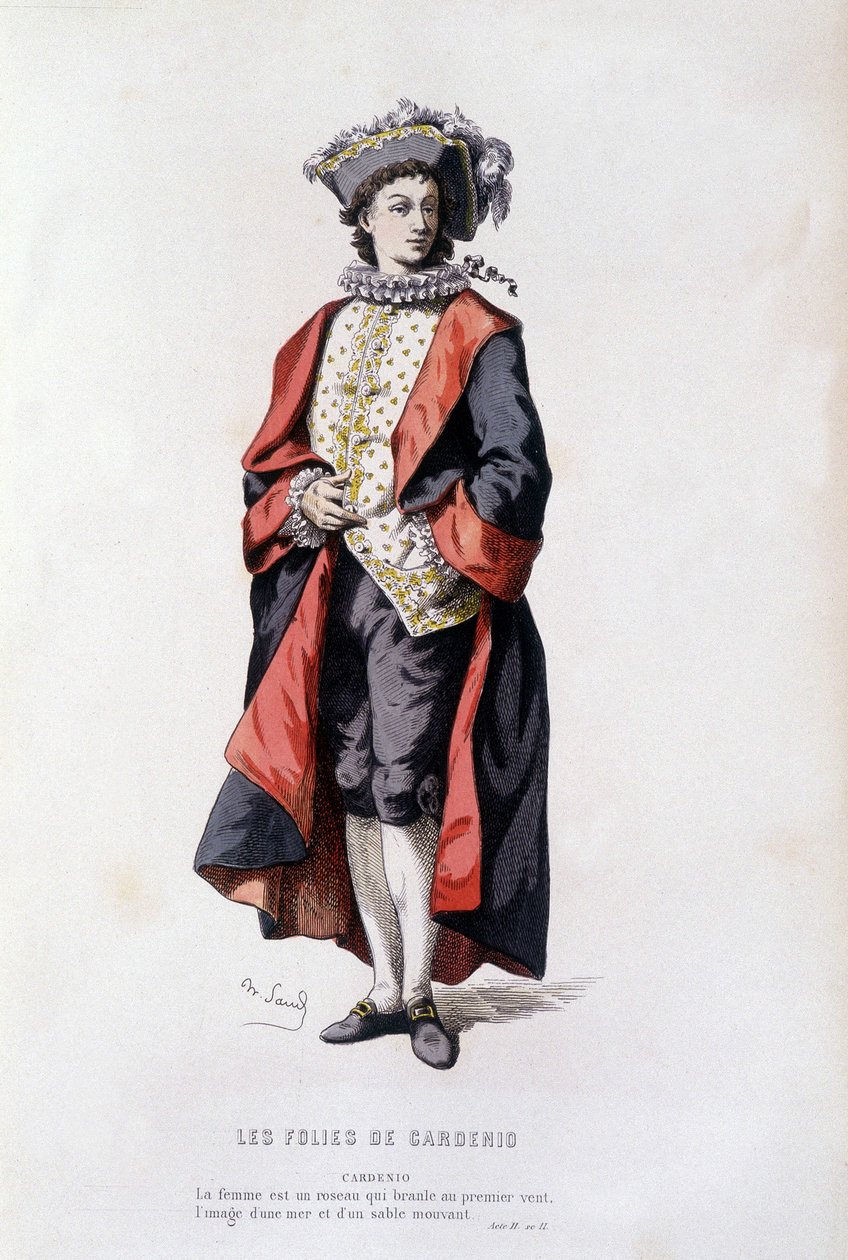Cardenio i "" Cardenios dårskaber "" (af Pichou i 1629), i "" fransk teater i det 16. og 17. århundrede før Moliere "" af Edouard Fournier. af Unknown artist