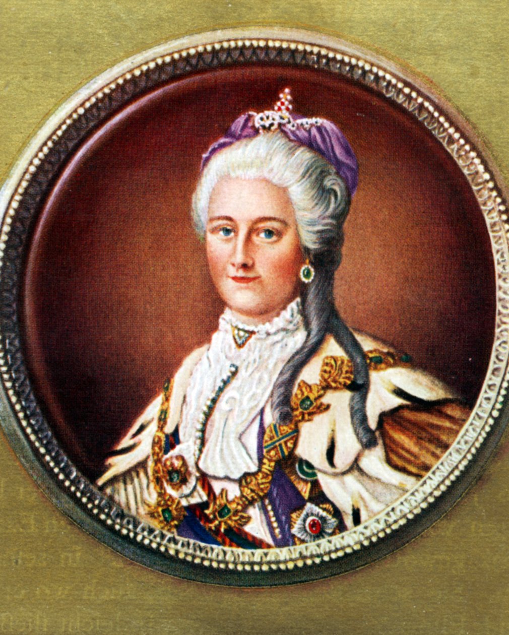 Katarina II Portræt af af Unknown artist