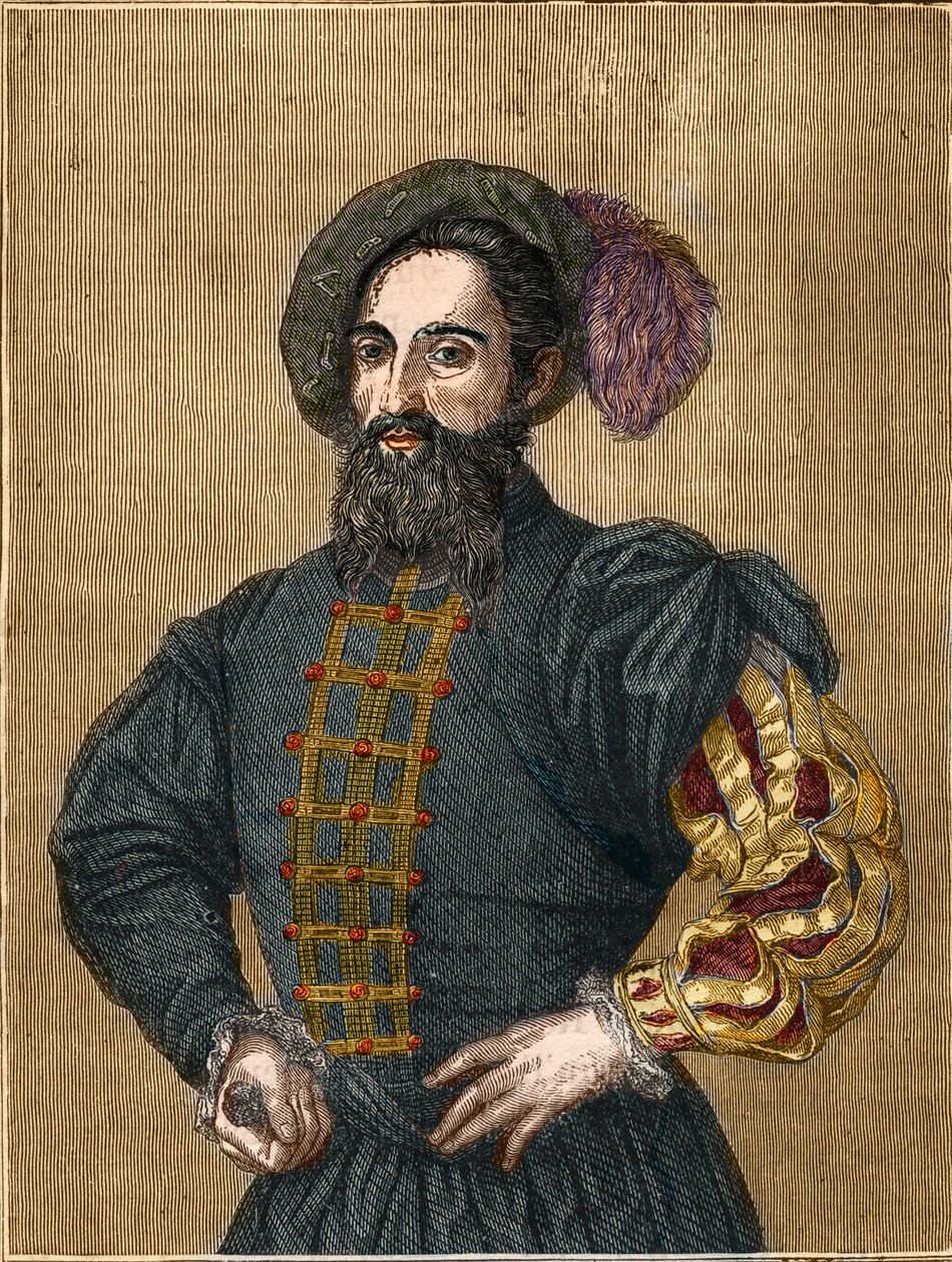 Cesare Borgia (1475-1507) hertug af Valencia. (stik) (1800-tallet). af Unknown artist