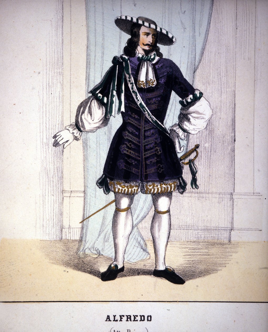 Karakter af Alfredo Germont i "La Traviata" "af Giuseppe Verdi. af Unknown artist