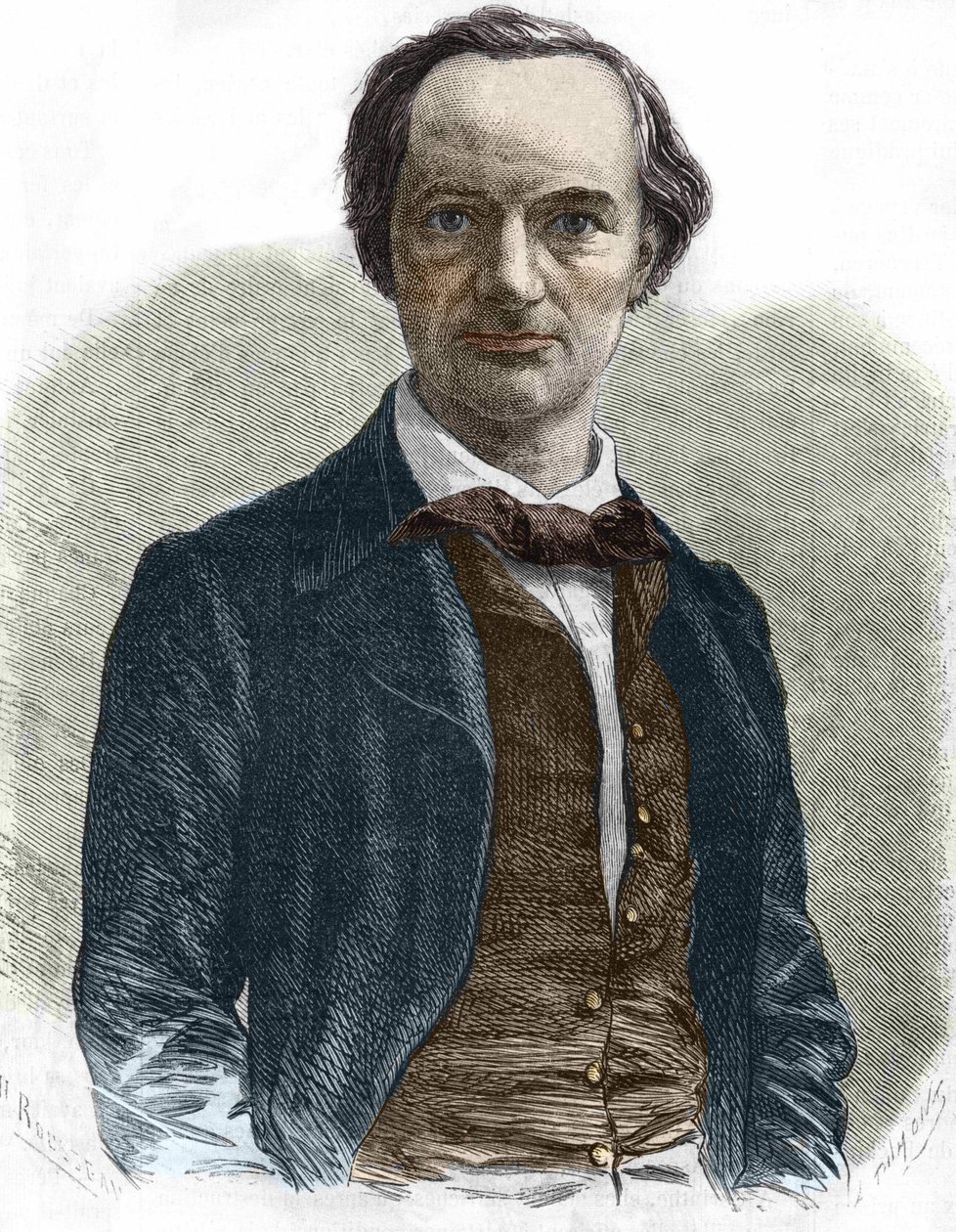 Charles Baudelaire (1821-1867), fransk forfatter. af Unknown artist