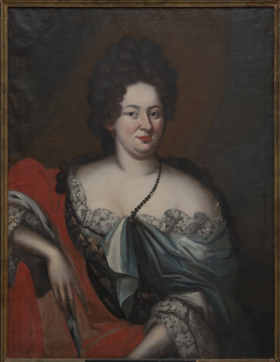 Charlotte Sophie, hertuginde de Courlande - Portræt af Charlotte Sophie (1651-1728), hertuginde af Kurland, anonym. Olie på lærred. Mål: 98x74 cm. Nationalmuseum Stockholm af Unknown artist