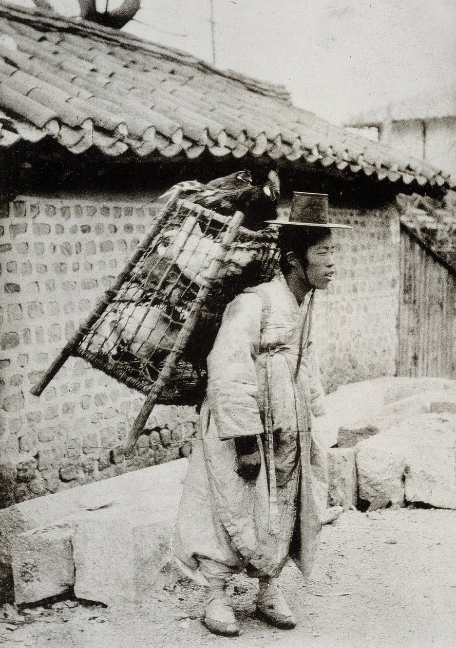 Kyllingehandler, Korea, slutningen af det 19. århundrede af Unknown artist