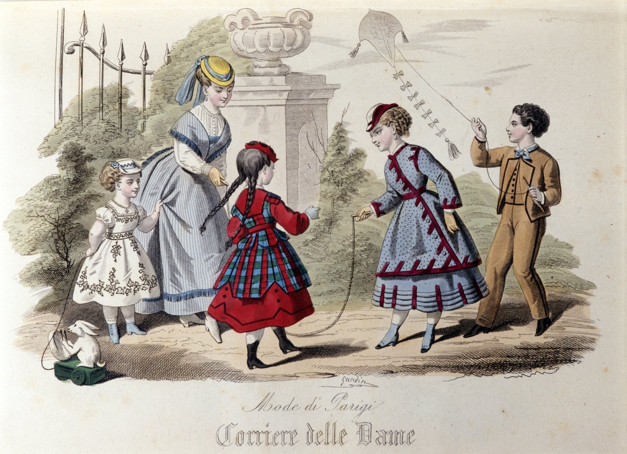 Børnemode i Paris i 1866. af Unknown artist