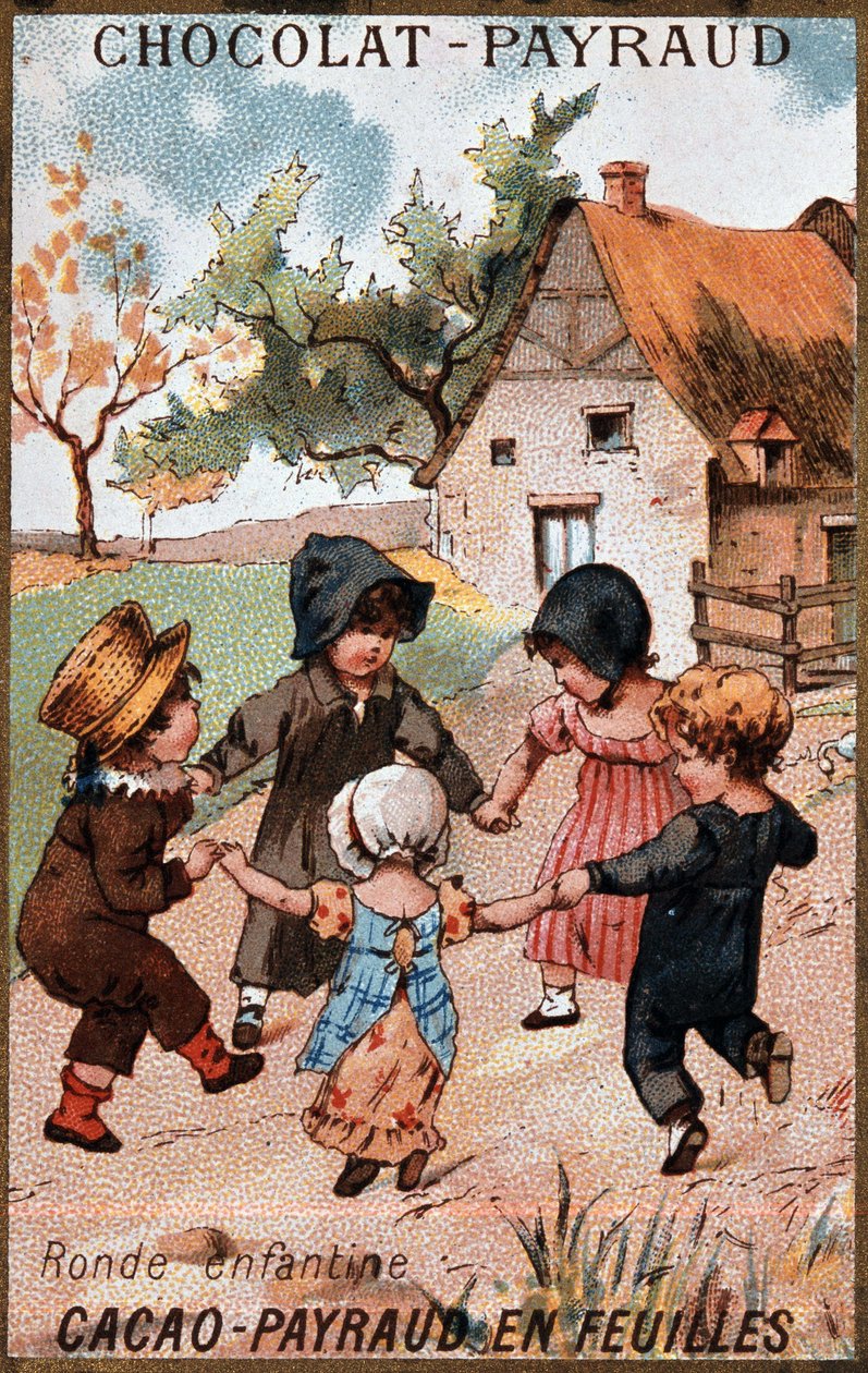 Børns rundspil, reklamechokolade Payraud, v. 1895 af Unknown artist