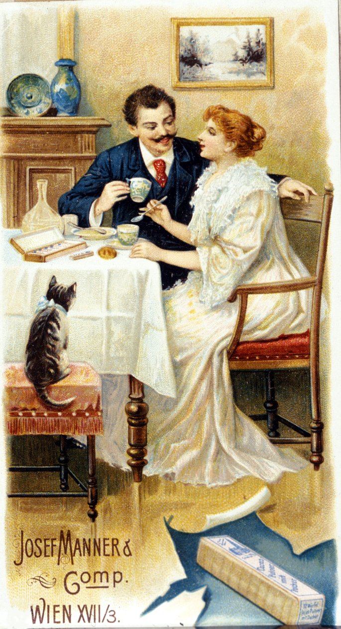 Chokoladeannonce "" Josef Manner & Gomp, Wien"". af Unknown artist