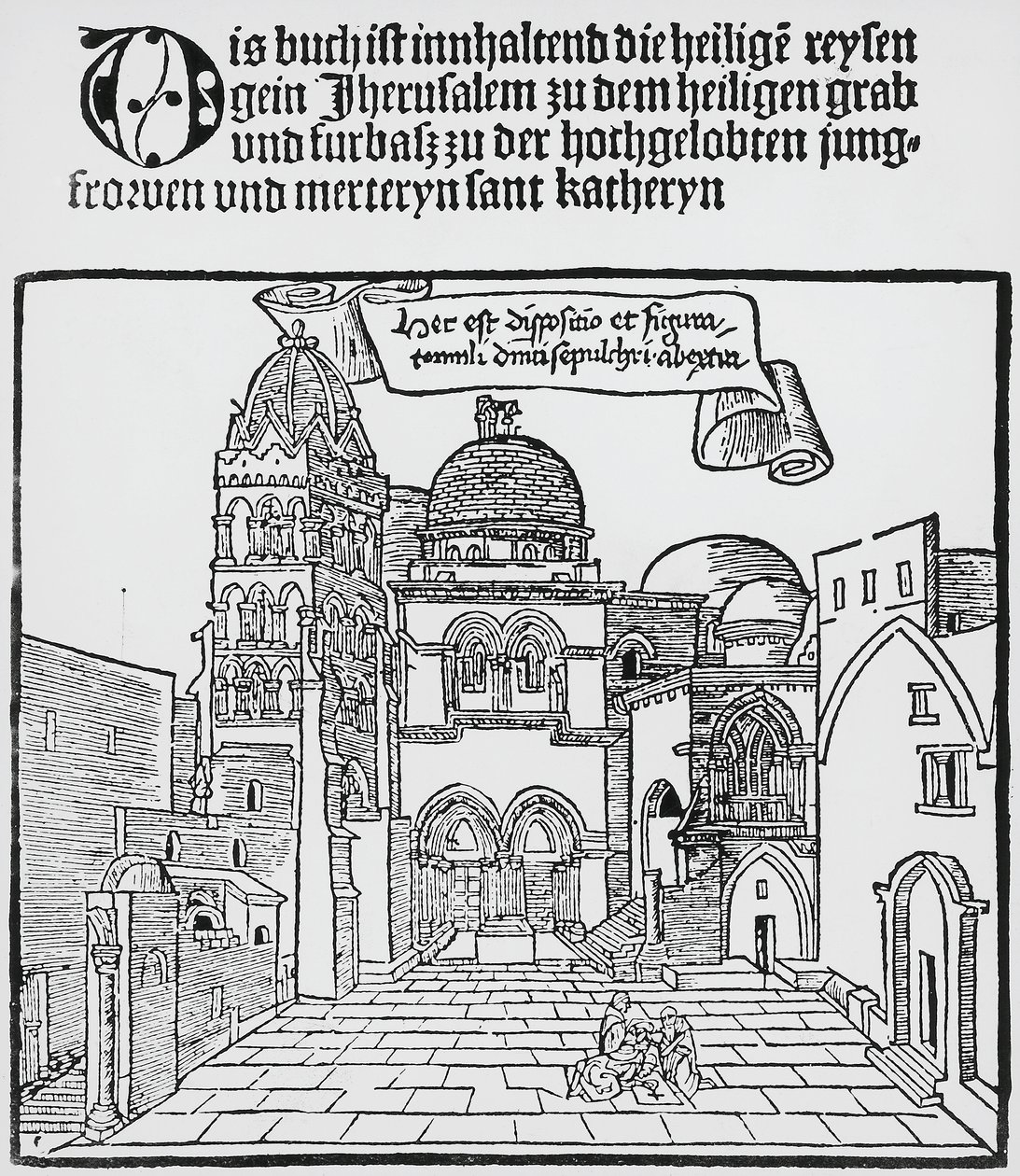 Den Hellige Gravs Kirke i Jerusalem af Unknown artist