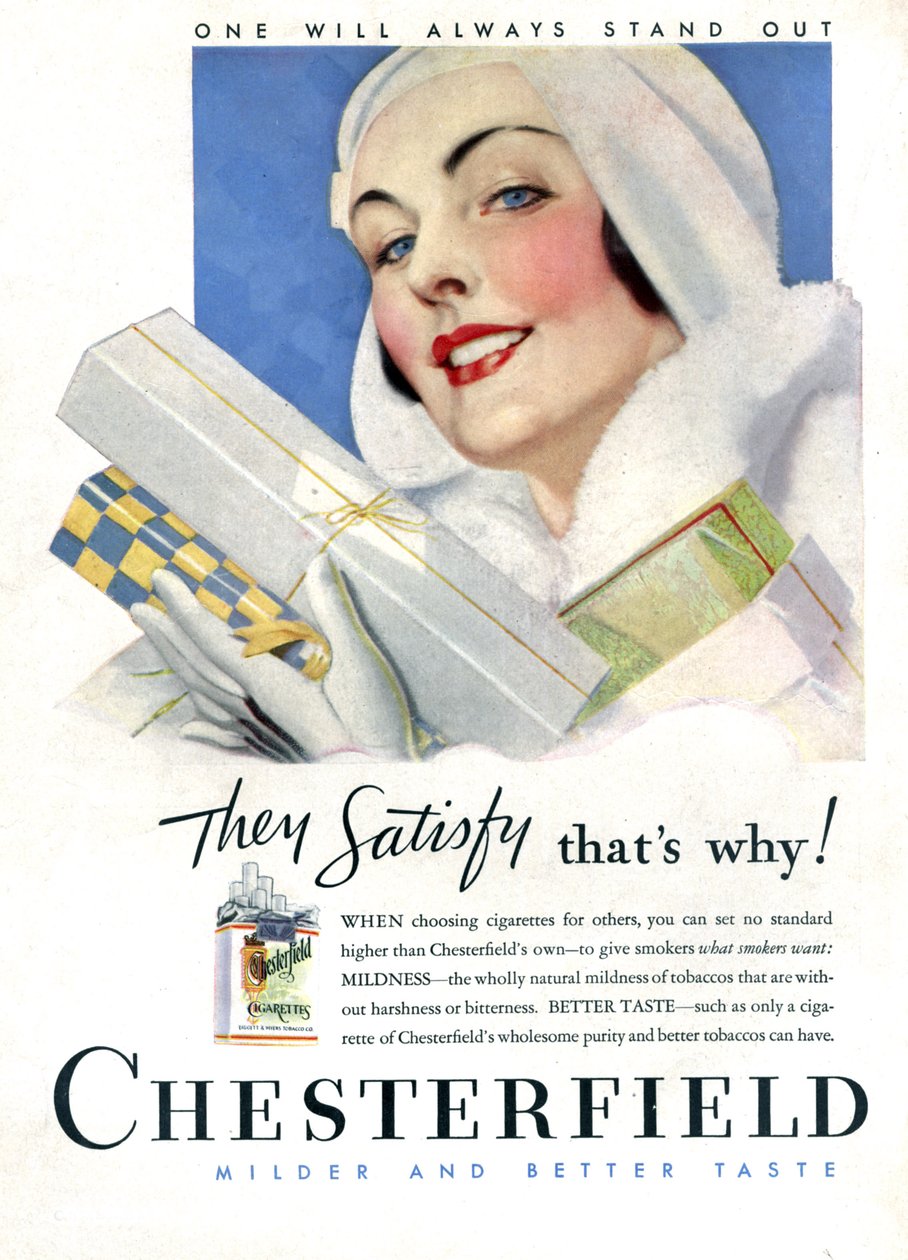 Cigaret Chesterfield af Unknown Artist