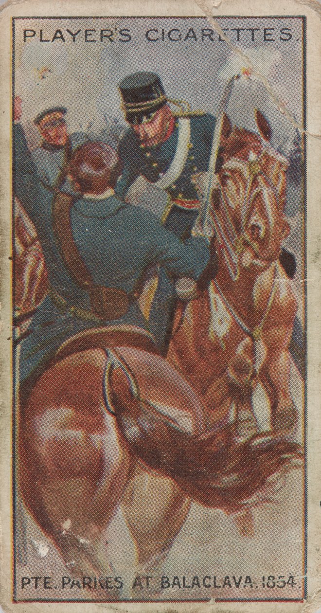 Cigaretkort: Menig Parkes ved Balaclava (1854) af Unknown Artist