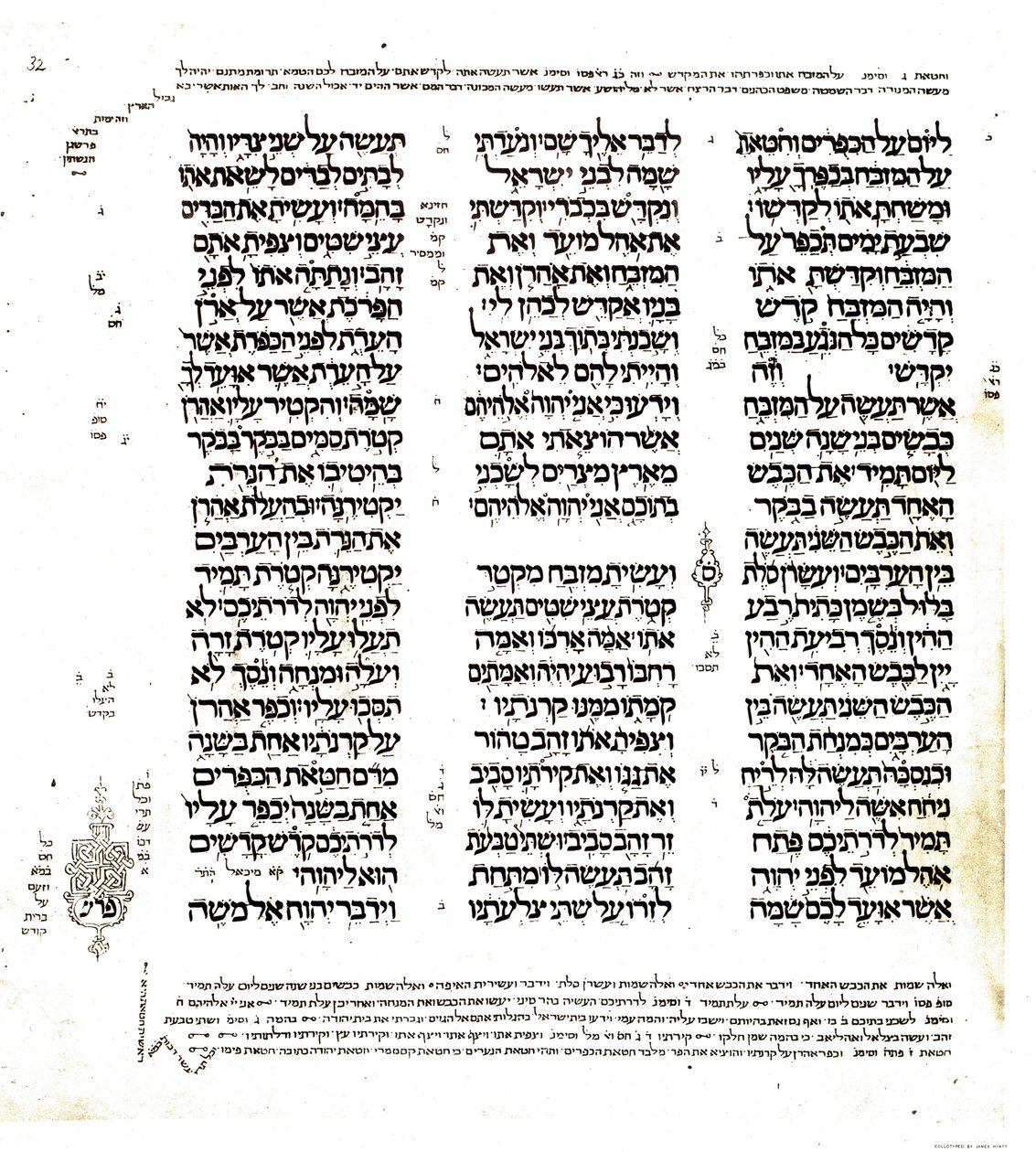 Codex of the Earl of Leicester: side i bogen Exodus redige på hebraisk af Unknown artist