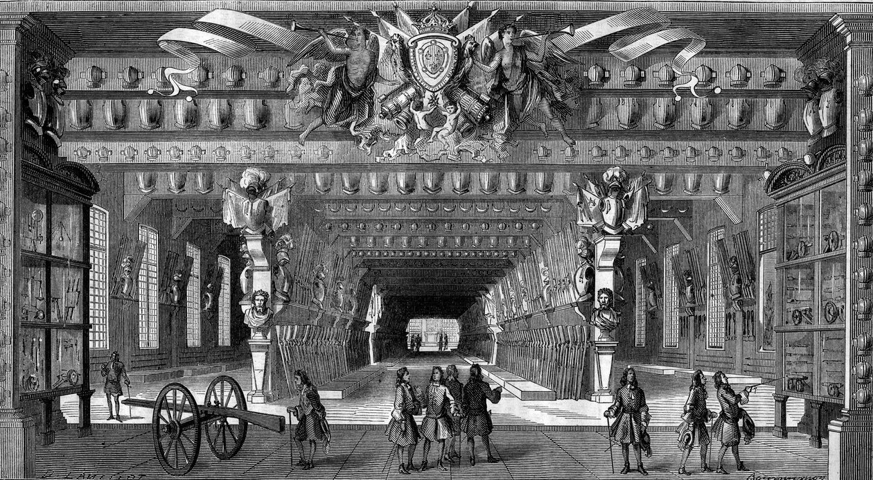 Samling af antikke våben ved Bastillen under Ludvig XIV (1643 til 1715). af Unknown artist