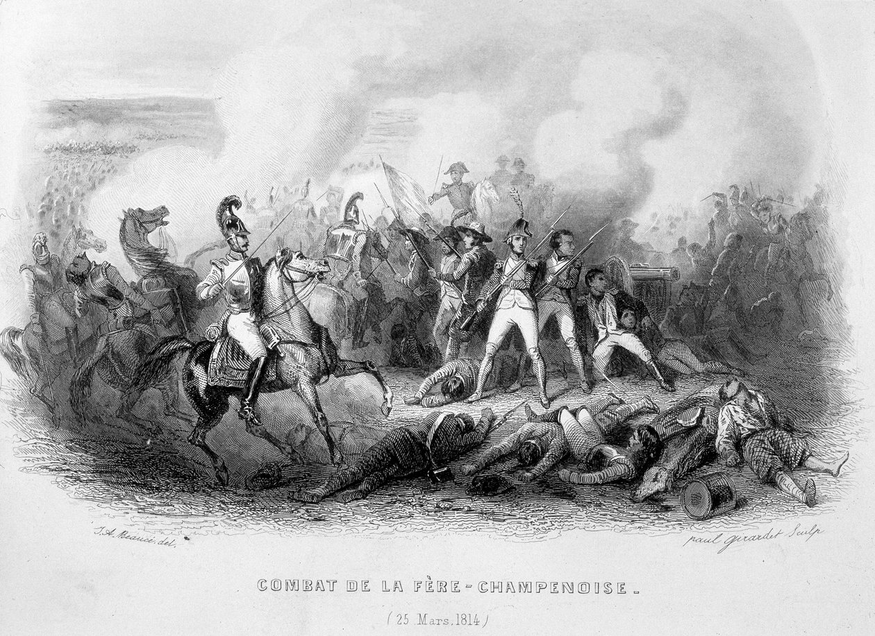Slaget ved Fère-Champenoise (25. marts af Unknown artist