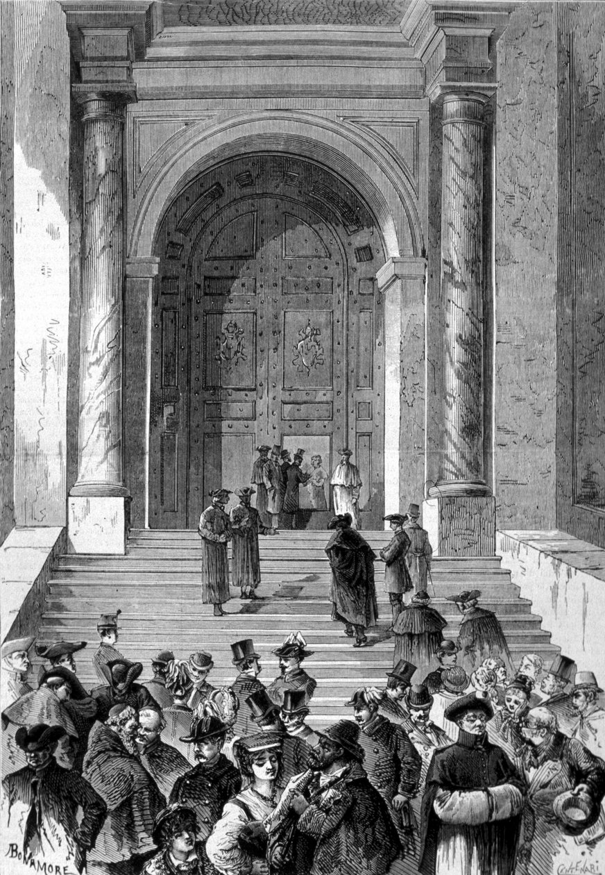 Konklave, hvor pave Leon XIII. 1878 blev valgt. af Unknown artist
