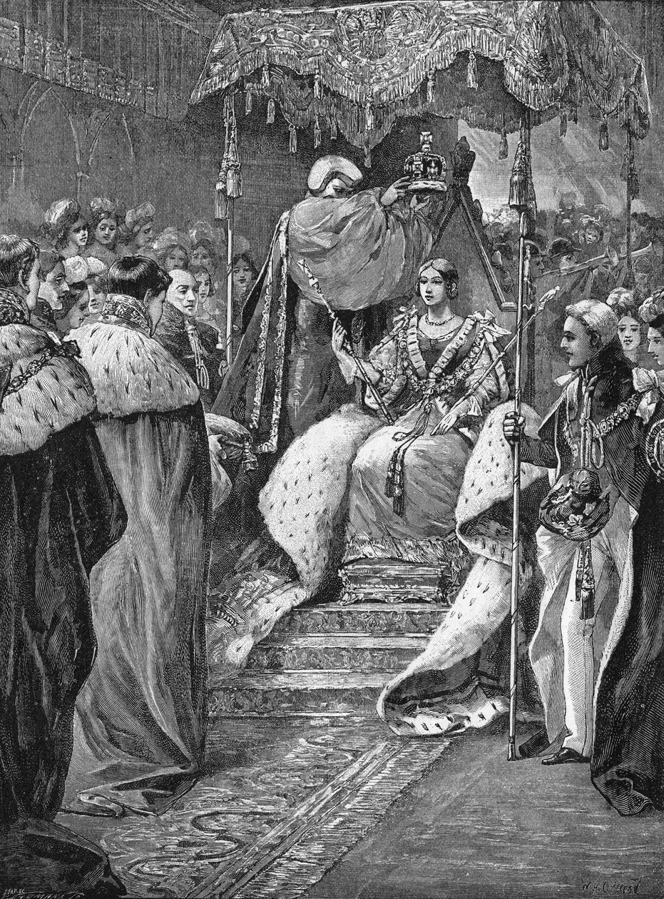 Kroning af dronning Victoria Iere af Angleterre, London, Westminster Abbey, 28. juni af Unknown artist