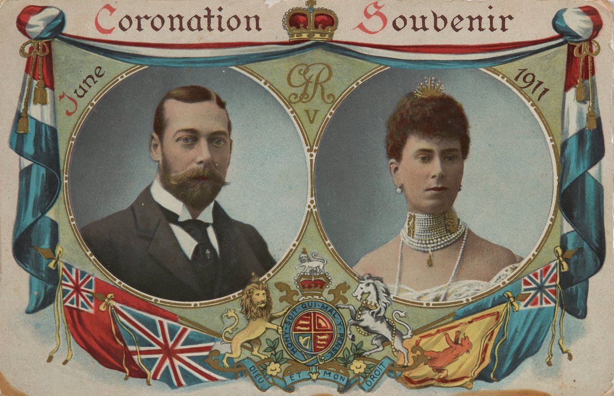 Souvenir fra kroningen, kong George V af Unknown Artist