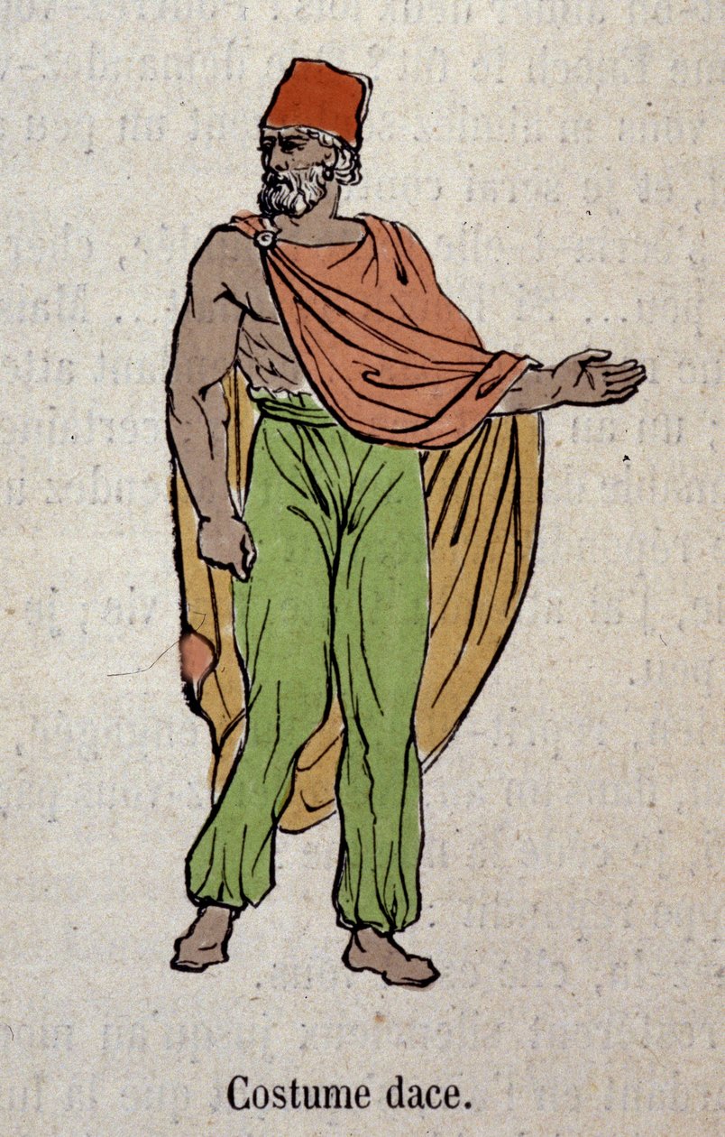 Kostume til en mand, der bor i Dacie (Dace). af Unknown artist