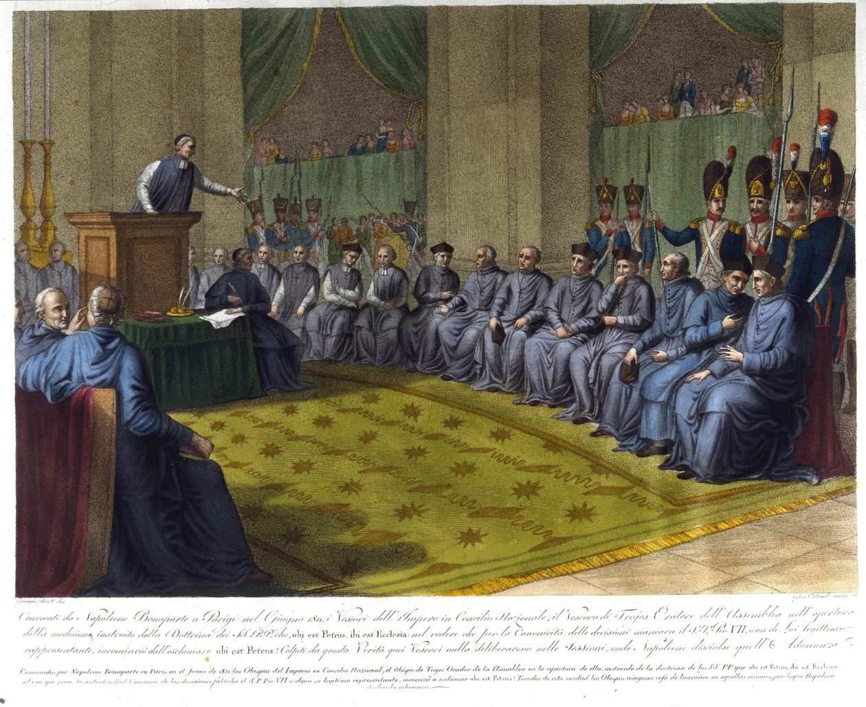 Råd for imperiets biskopper indkaldt af Napoleon Bonaparte i Paris. 1811. af Unknown artist