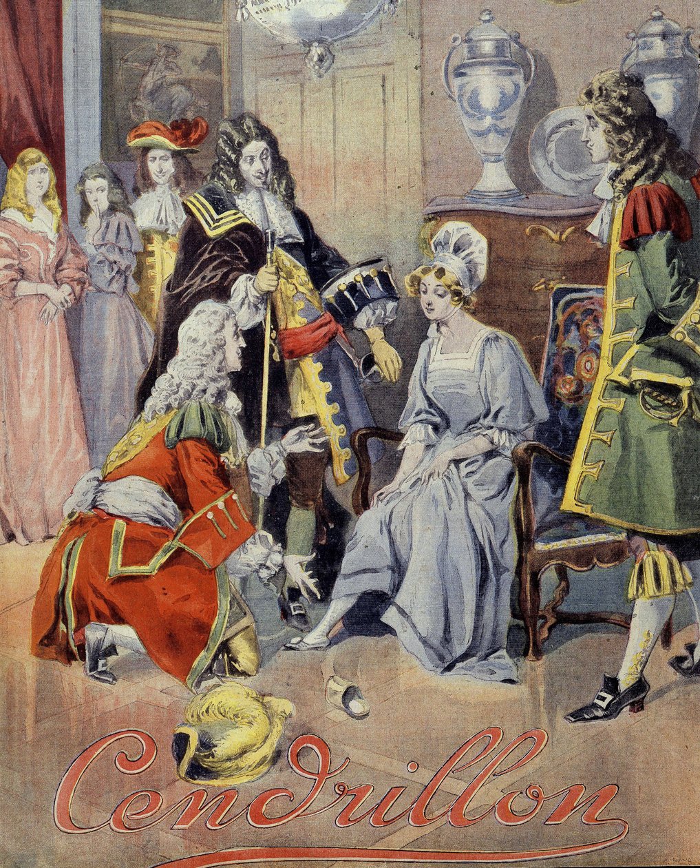 Forside til "" Askepot", fortælling om Perrault (opsats om sko). af Unknown artist