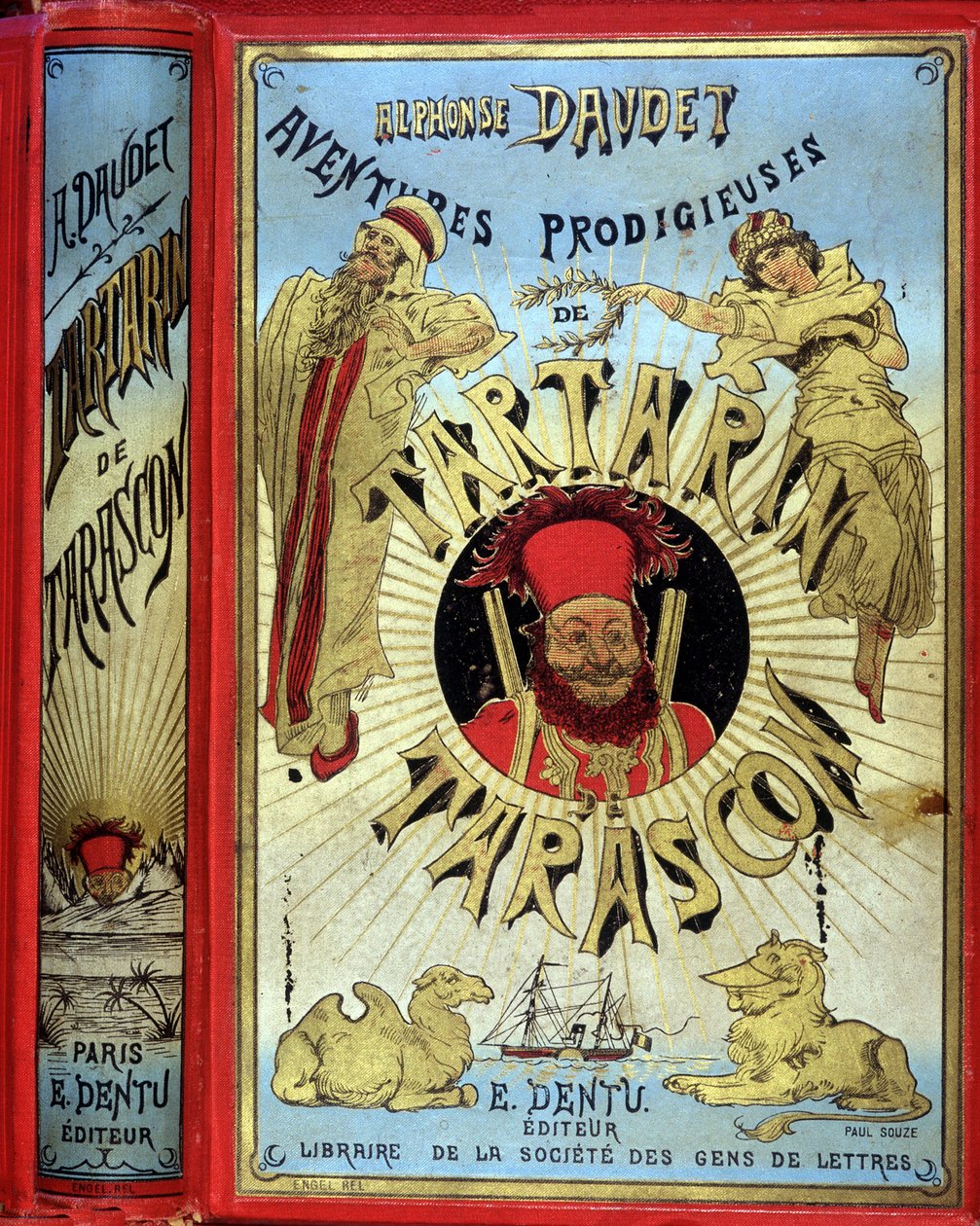 Cover af Daudets "" Prodigious Adventures of Tartarin de Tarascon". af Unknown artist